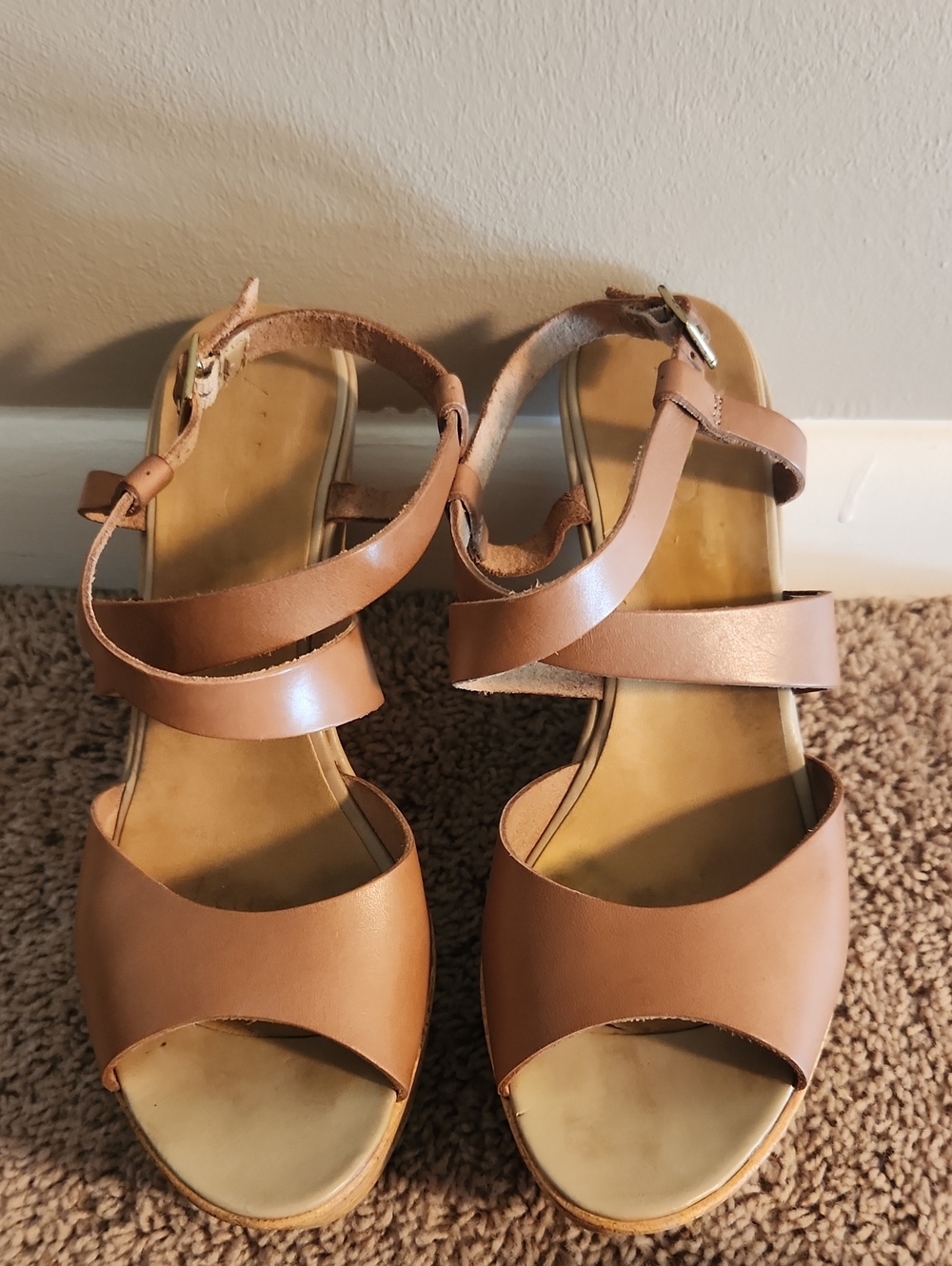 ALDO Tan Leather (two tone) Strappy Sandals - Classic Summer Style